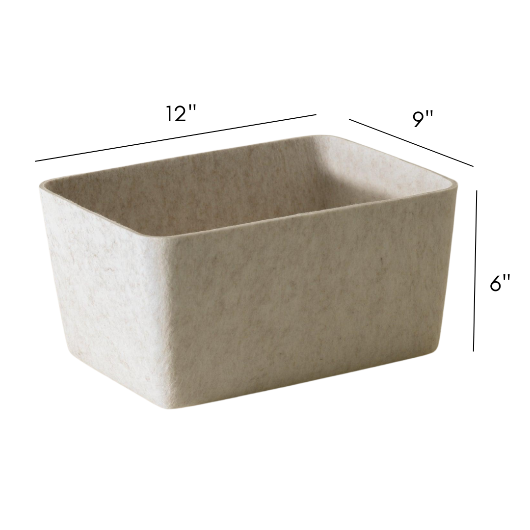 The Sculpted Bin — Wide with Lid