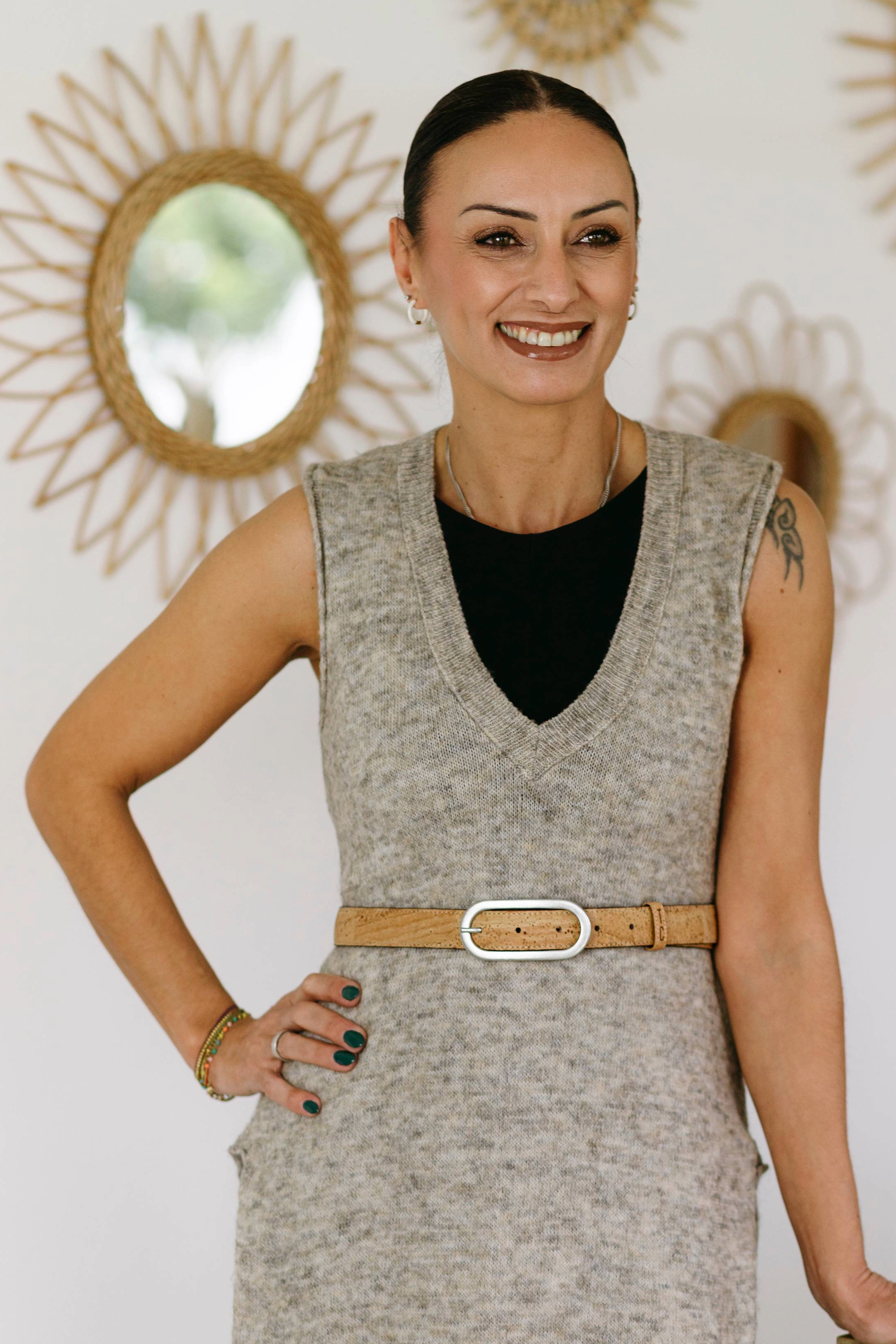 Vegan Cork Leather Women's Belt (Natural)