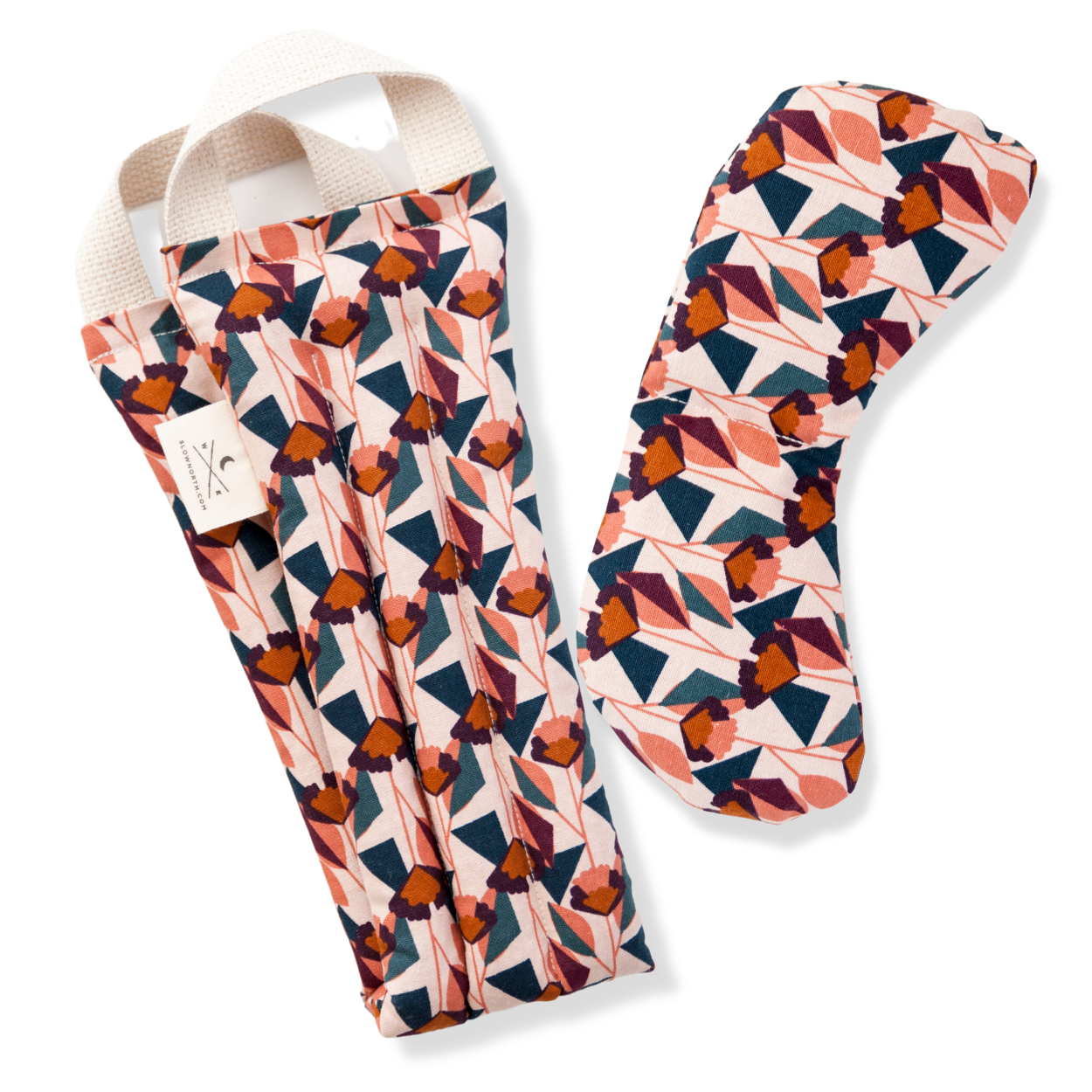 Slow North Blush Florence eye mask and neck wrap bundle