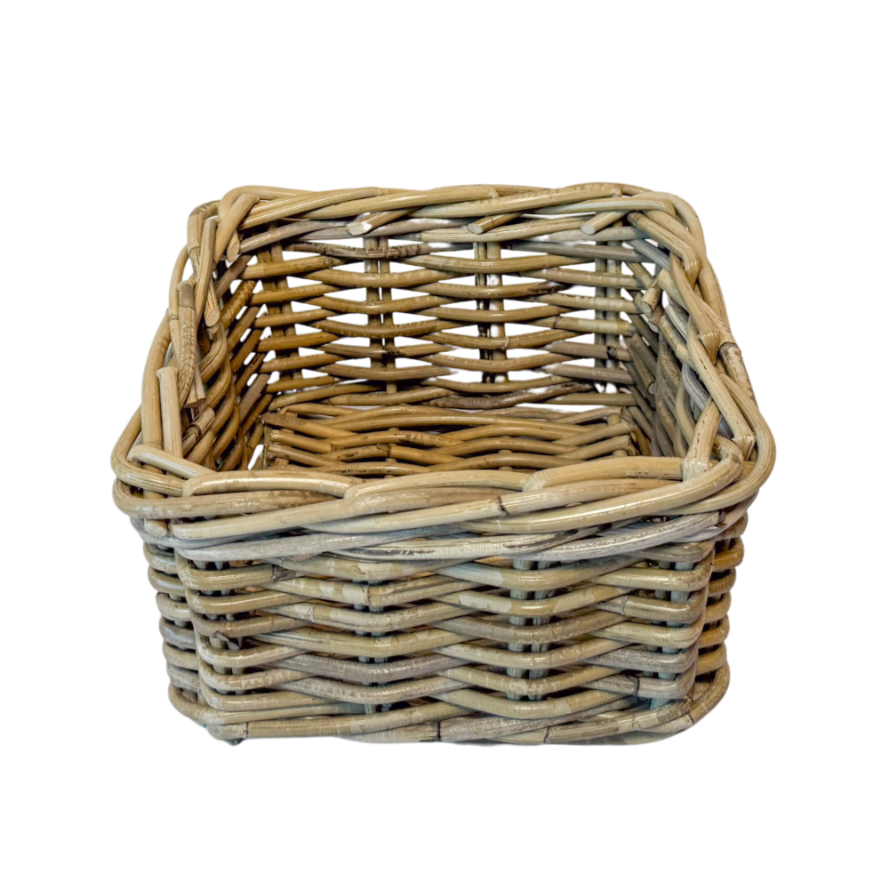 Mini Rattan Square Storage Baskets