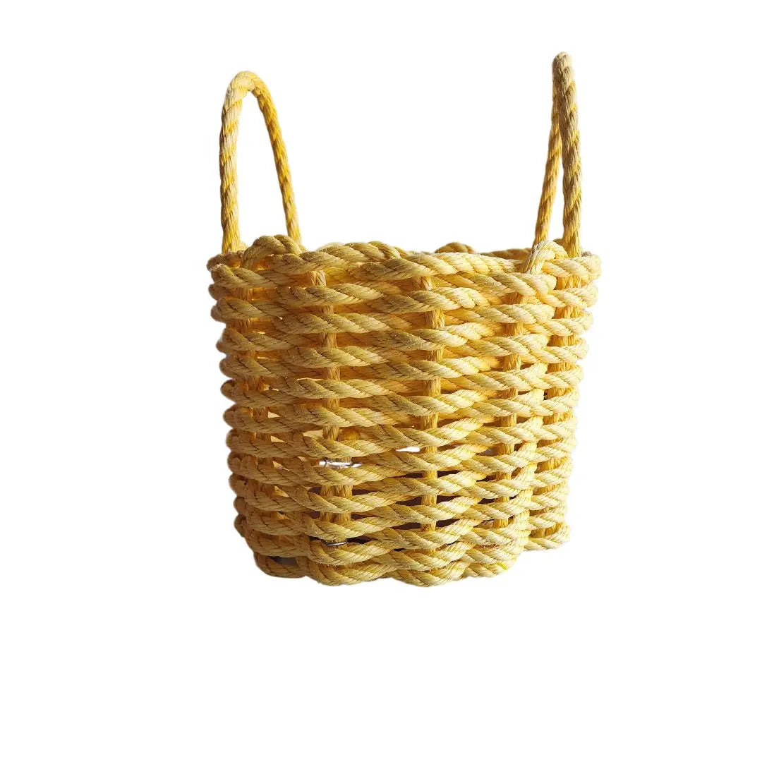 Solid color rope basket