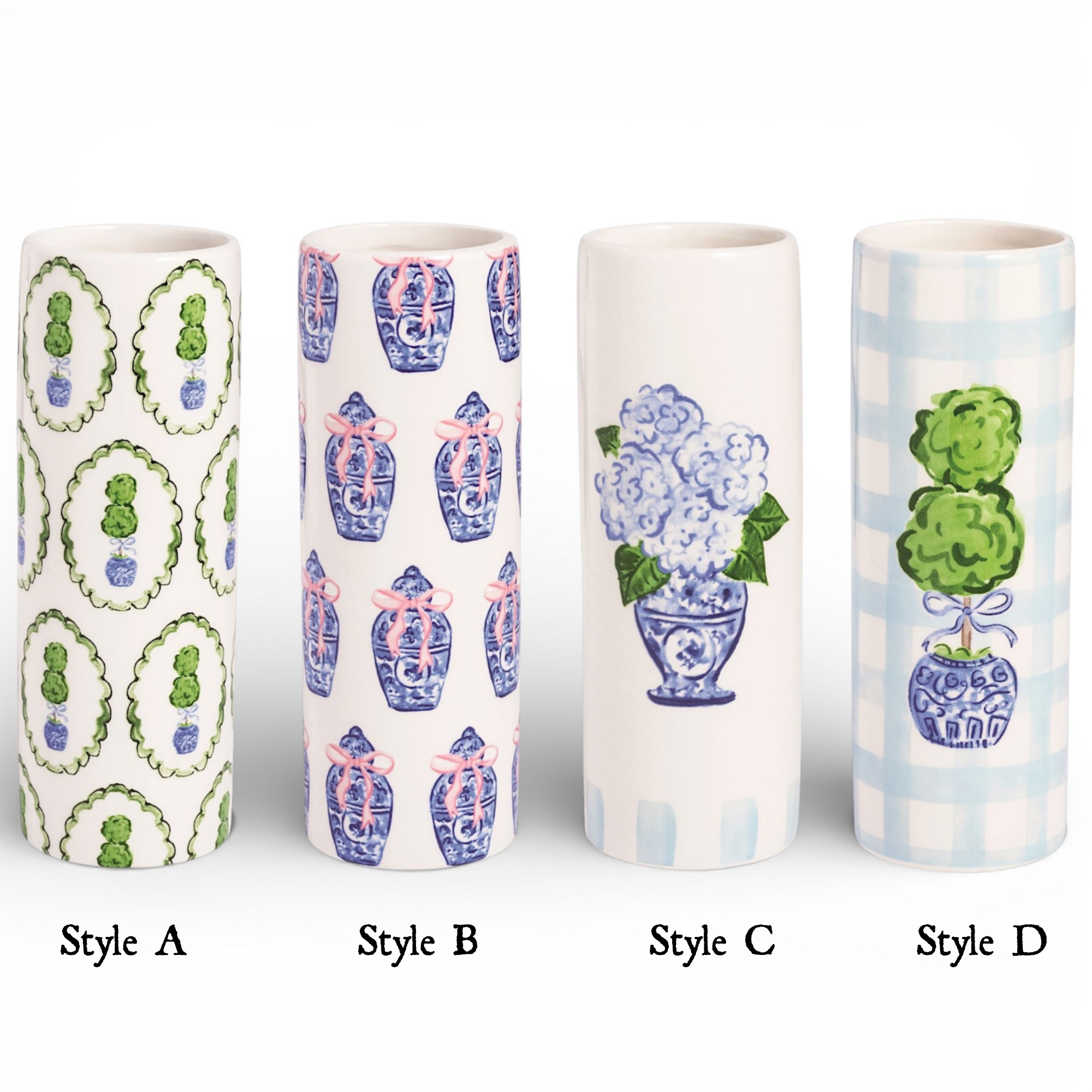 Chinoiserie topiary vase