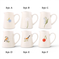 Mini hand-painted ceramic creamer