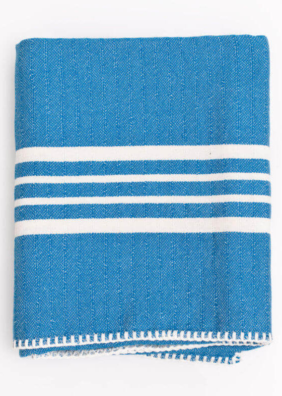 Farmhouse Turkish Cotton Towel without Fringe – 39 × 70 in