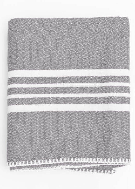 Farmhouse Turkish Cotton Towel without Fringe – 39 × 70 in