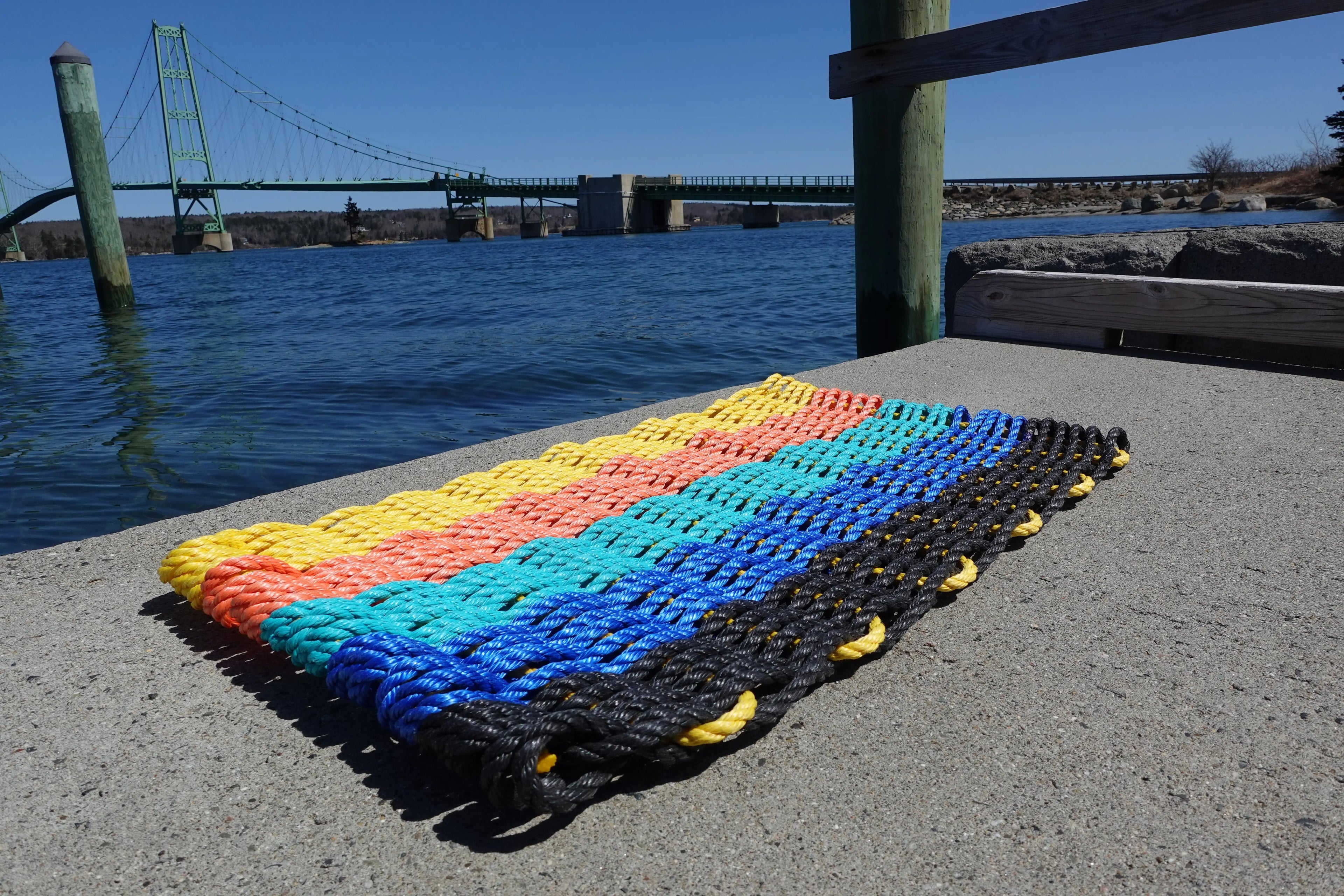 Sunset-Inspired Lobster Rope Doormat