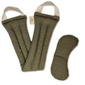 Slow North Olive eye mask and neck wrap bundle