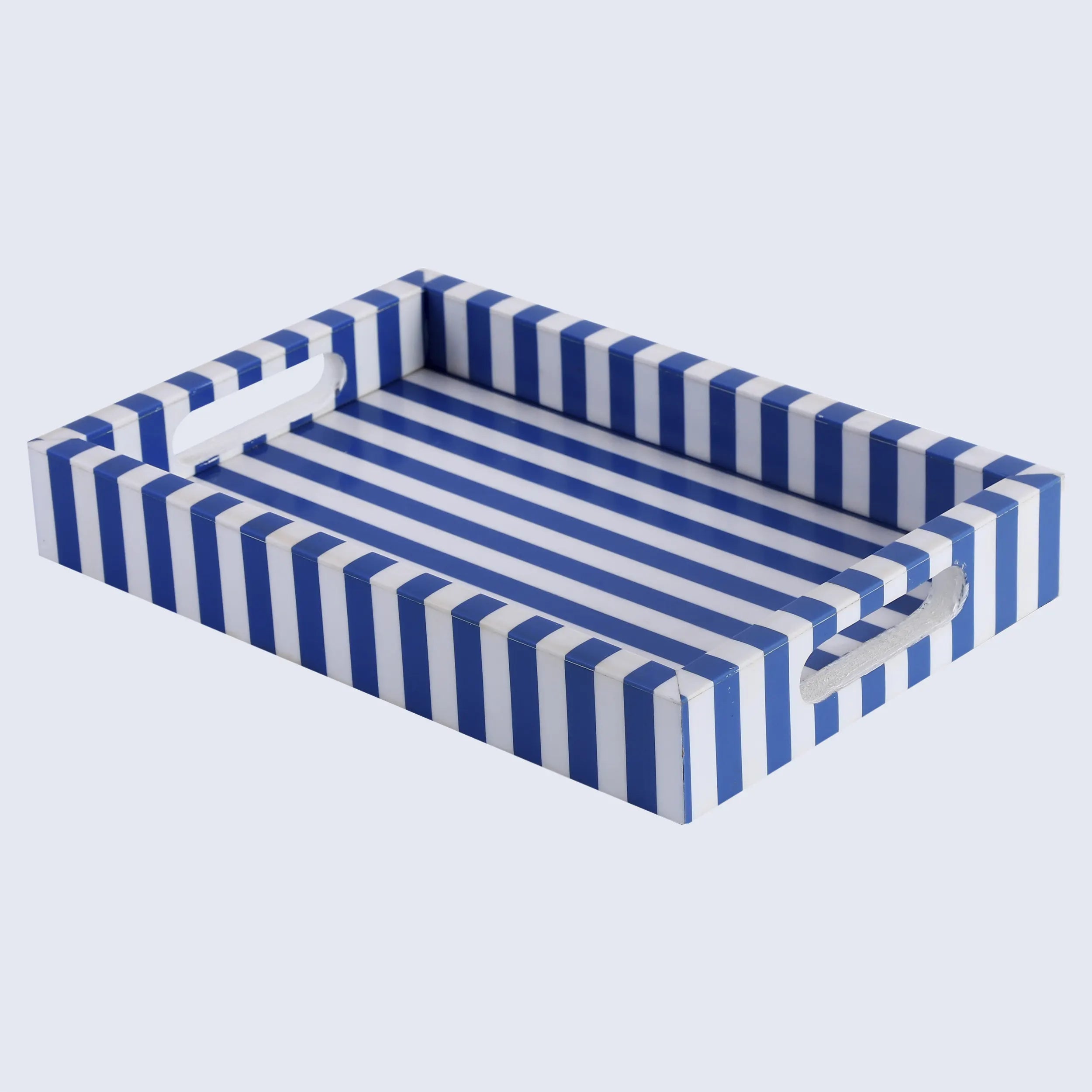 Riviera Elance Blue White Decorative Vanity Tray 12x8
