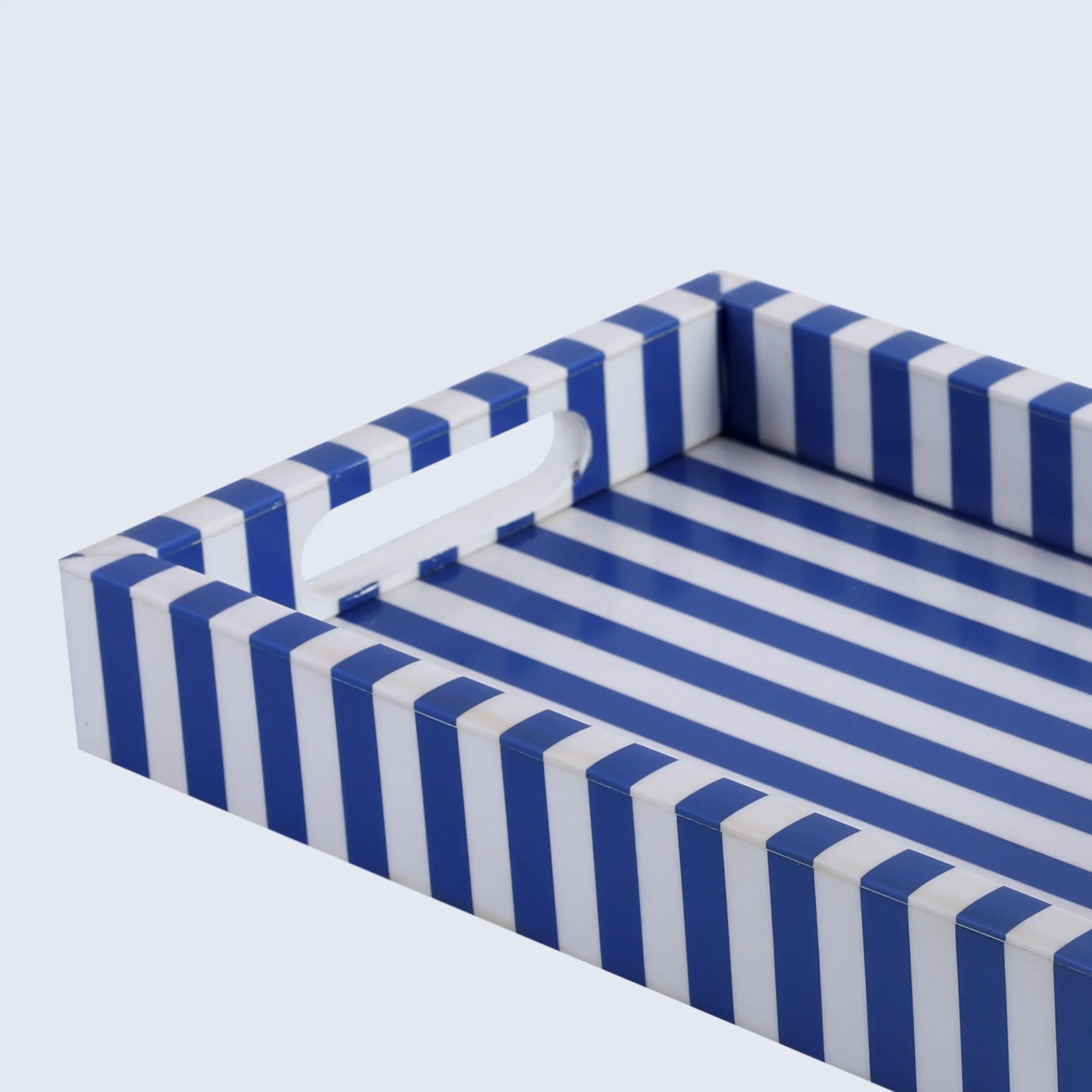 Riviera Elance Blue White Decorative Vanity Tray 12x8