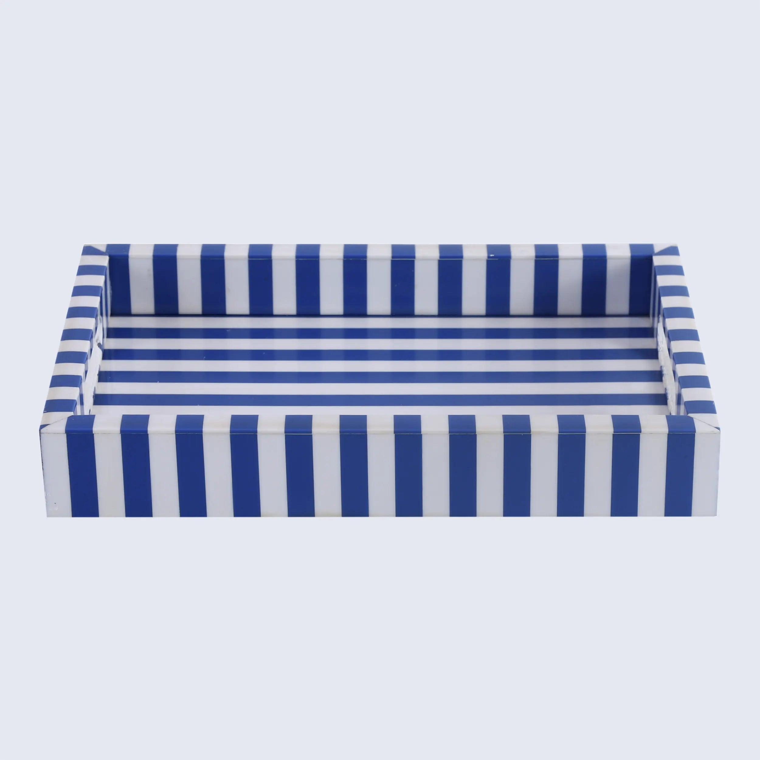 Riviera Elance Blue White Decorative Vanity Tray 12x8