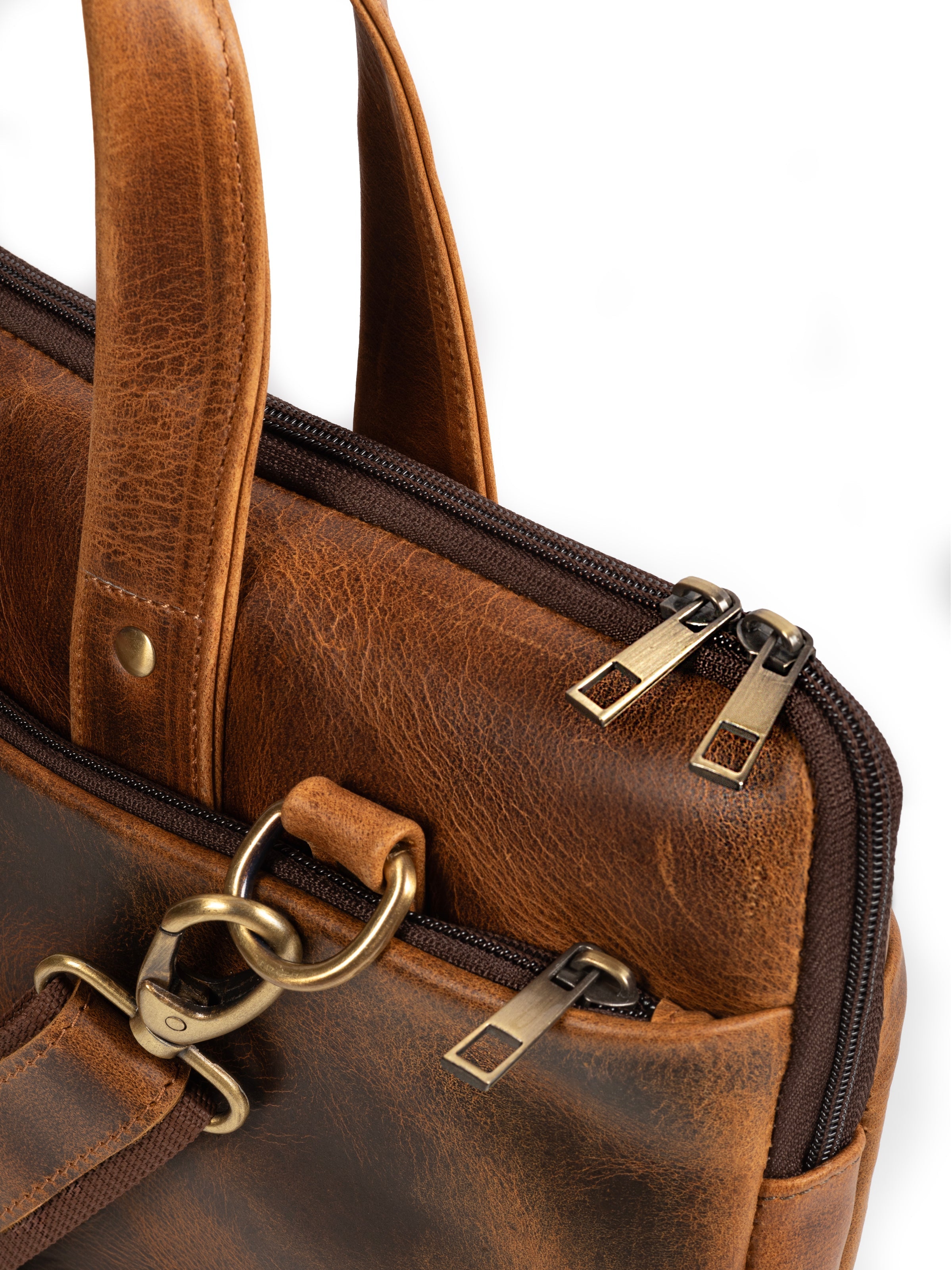 Harbor Full-Grain Buffalo Leather Briefcase