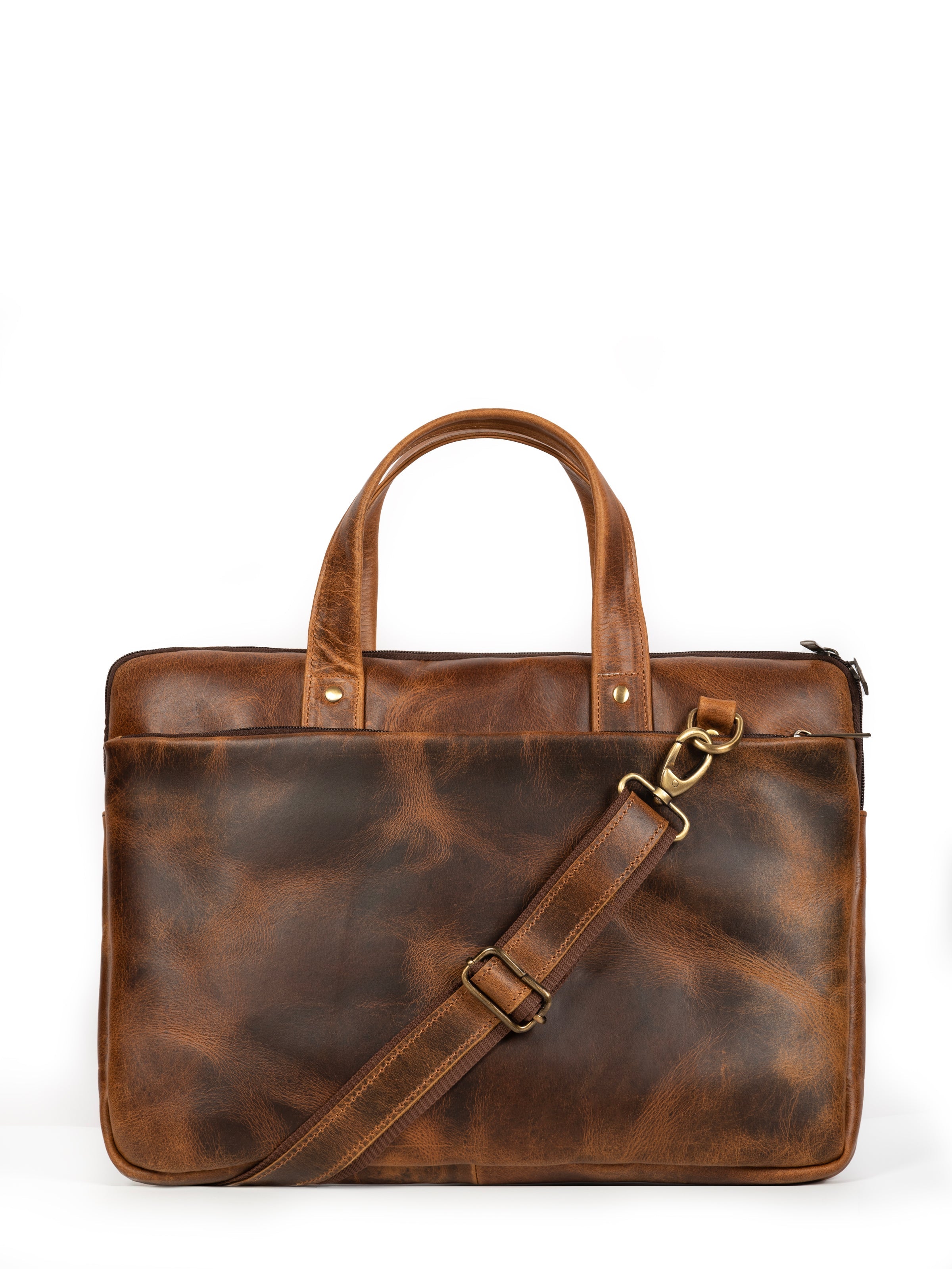 Harbor Full-Grain Buffalo Leather Briefcase