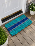 Teal, Blue & Gray Accent Lobster Rope Doormat