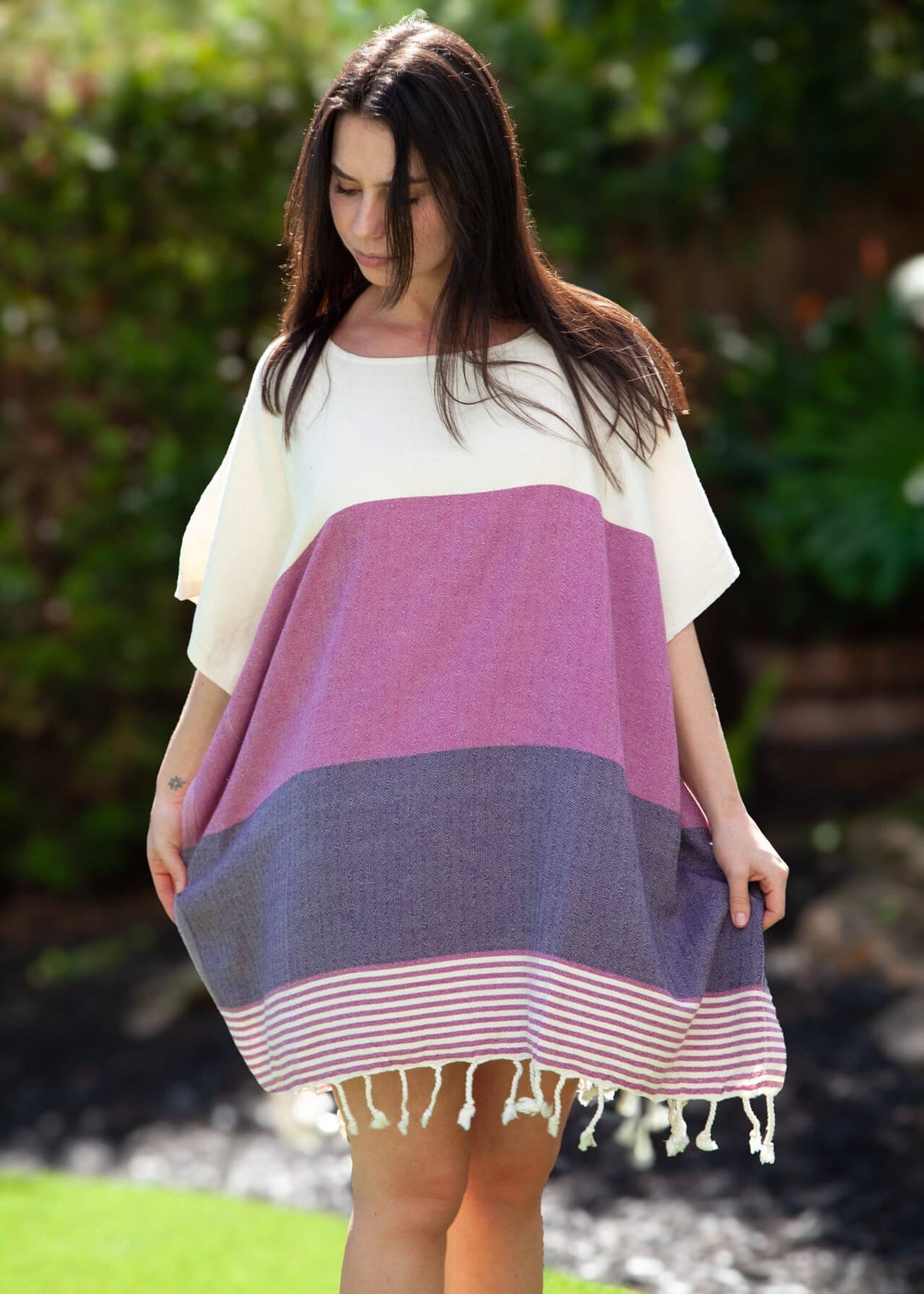 Multi-Color Organic Turkish Cotton Beach Tunic Cover-Up