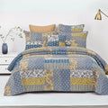 DaDa Bedding Honey Cove Floral Paisley Patchwork Quilt Set
