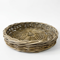 Charleston wide round rattan tray