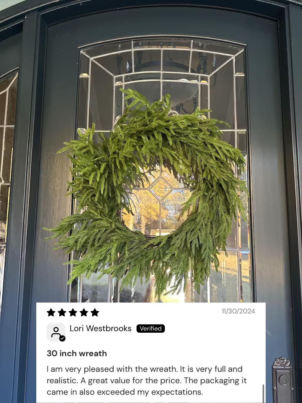 Norfolk pine Christmas wreath