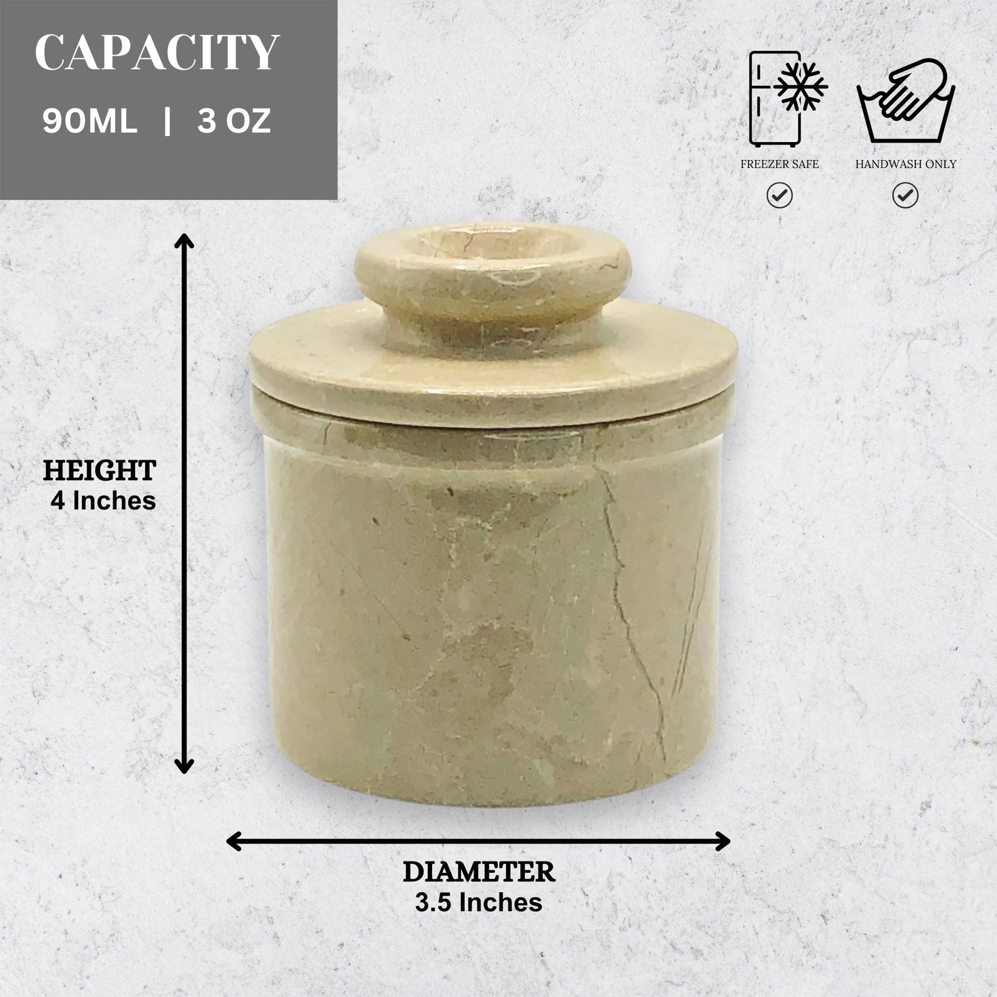 Verona marble butter keeper