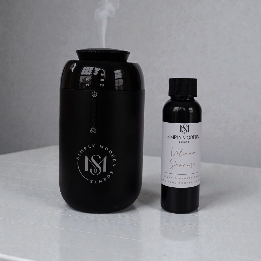 Compact rechargeable vehicle scent diffuser