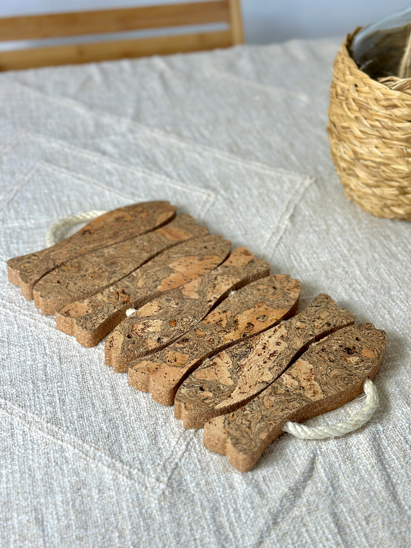 “Festa dei Sette Pesci” Seven Fish Cork Hot Pad Trivet
