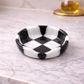 White and Black Marble Spoon Rest – Checkered Design