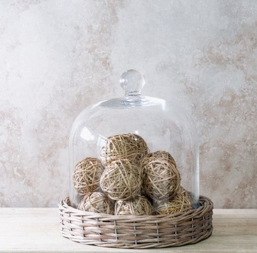 Willow Base Glass Cloche — 3 Sizes