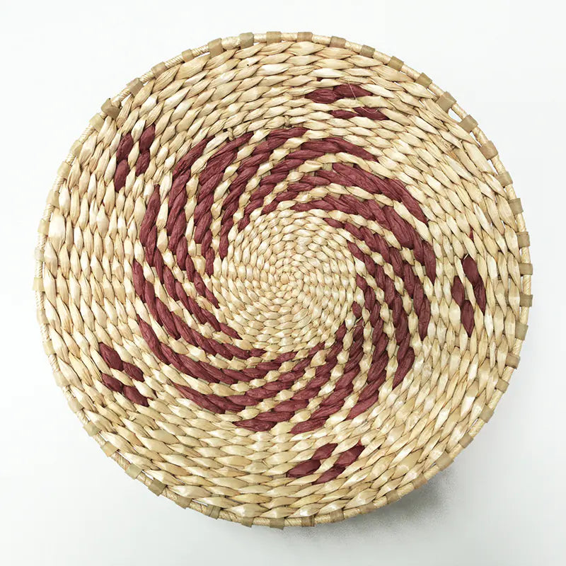 Woven grass wall decor