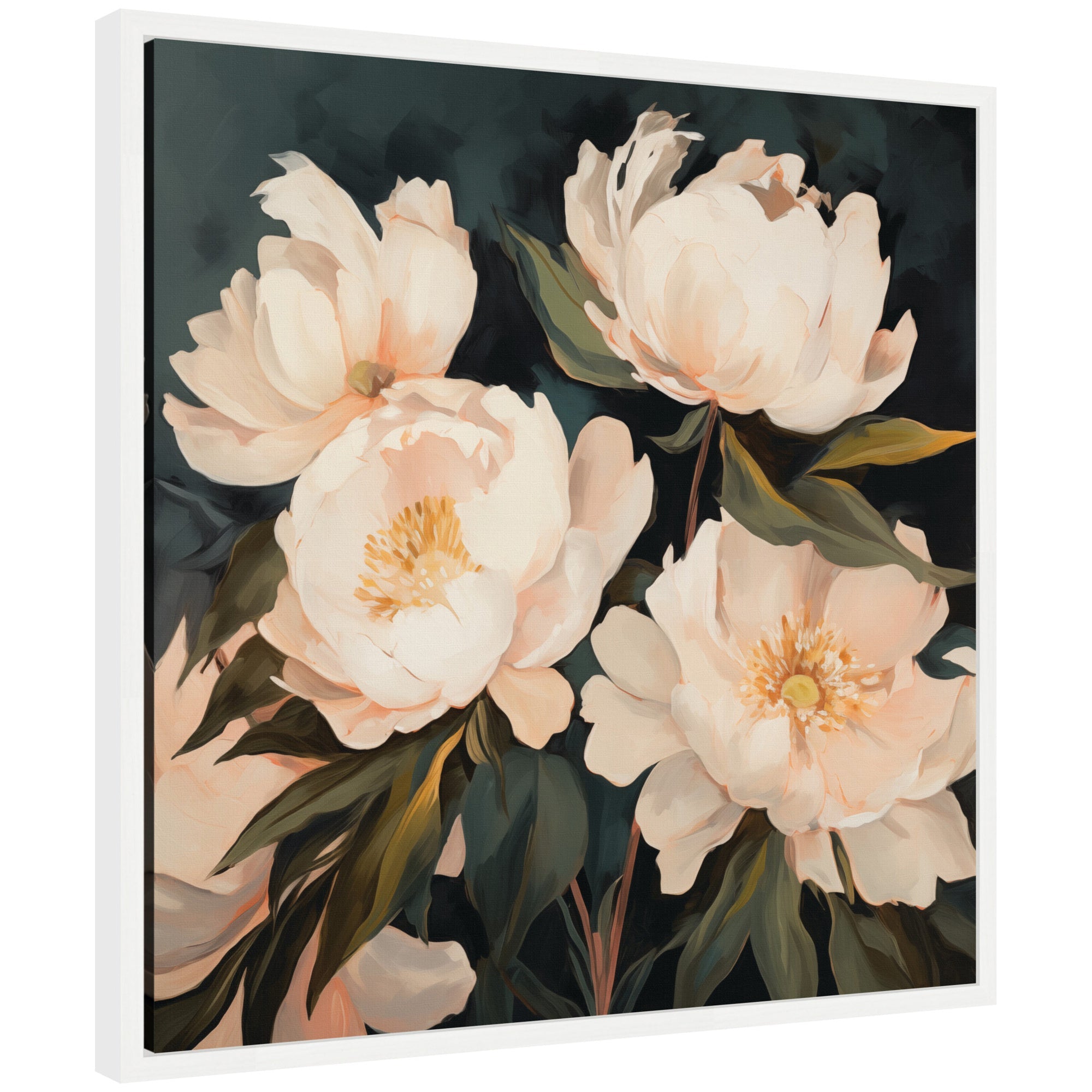 Sylvie Painterly Floral Bouquets Framed Canvas Art