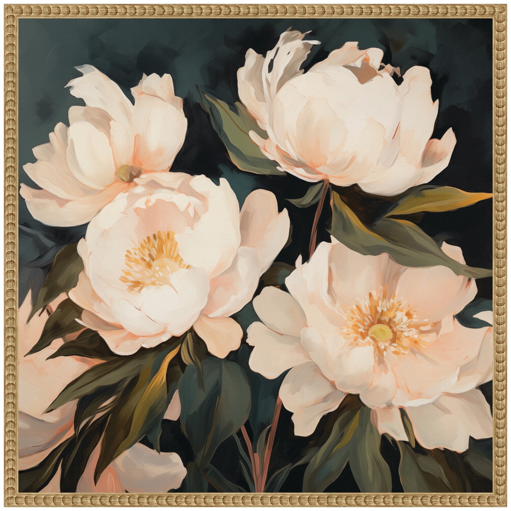 Sylvie Painterly Floral Bouquets Framed Canvas Art