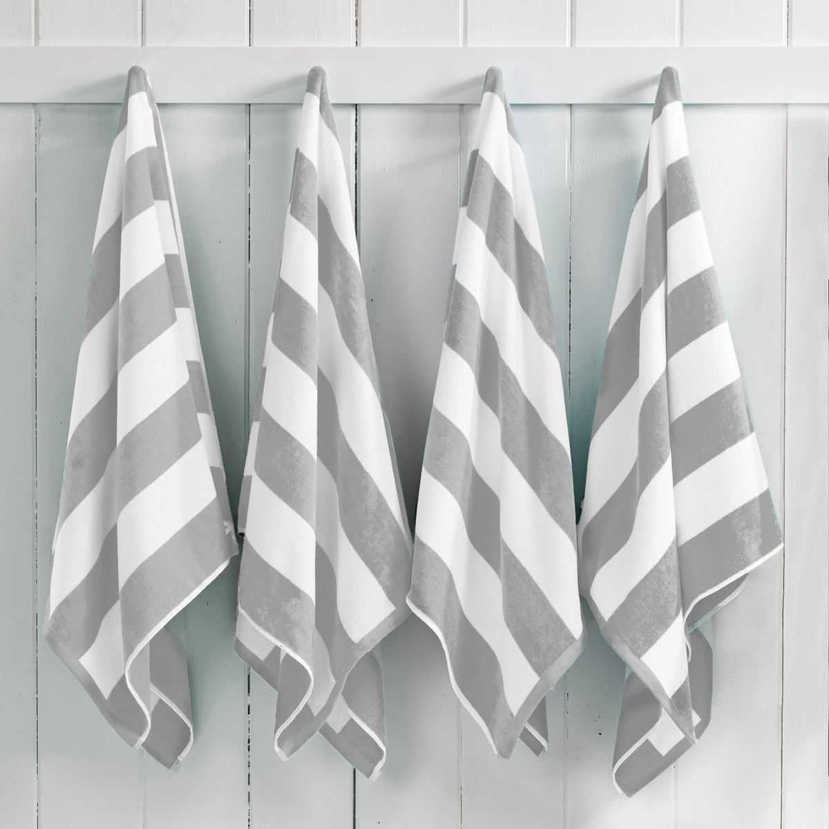 Novia Cotton Velour Cabana Stripe Beach Towels