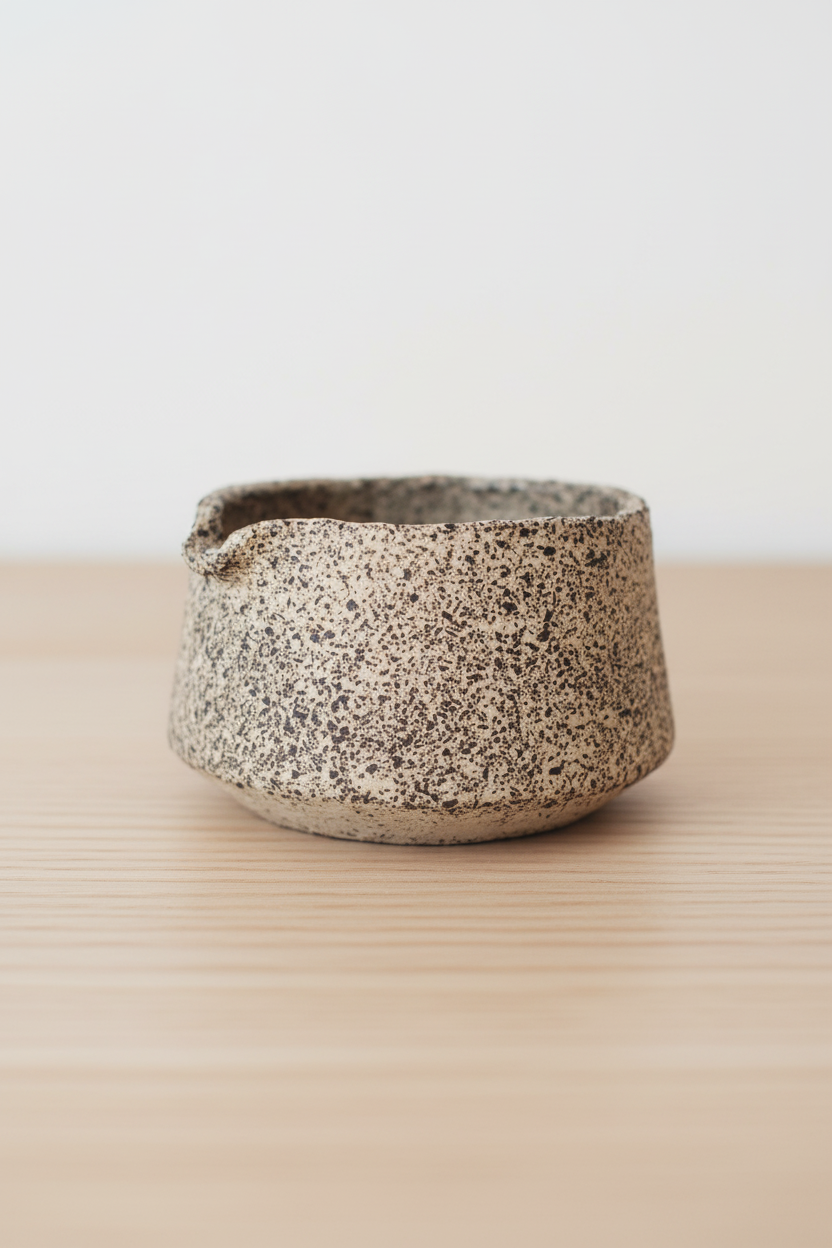 Handmade Stoneware Matcha Bowl — Oats Collection