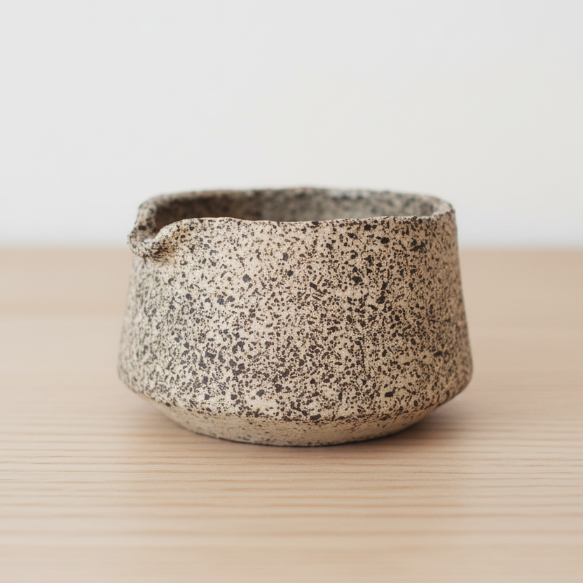 Handmade Stoneware Matcha Bowl — Oats Collection