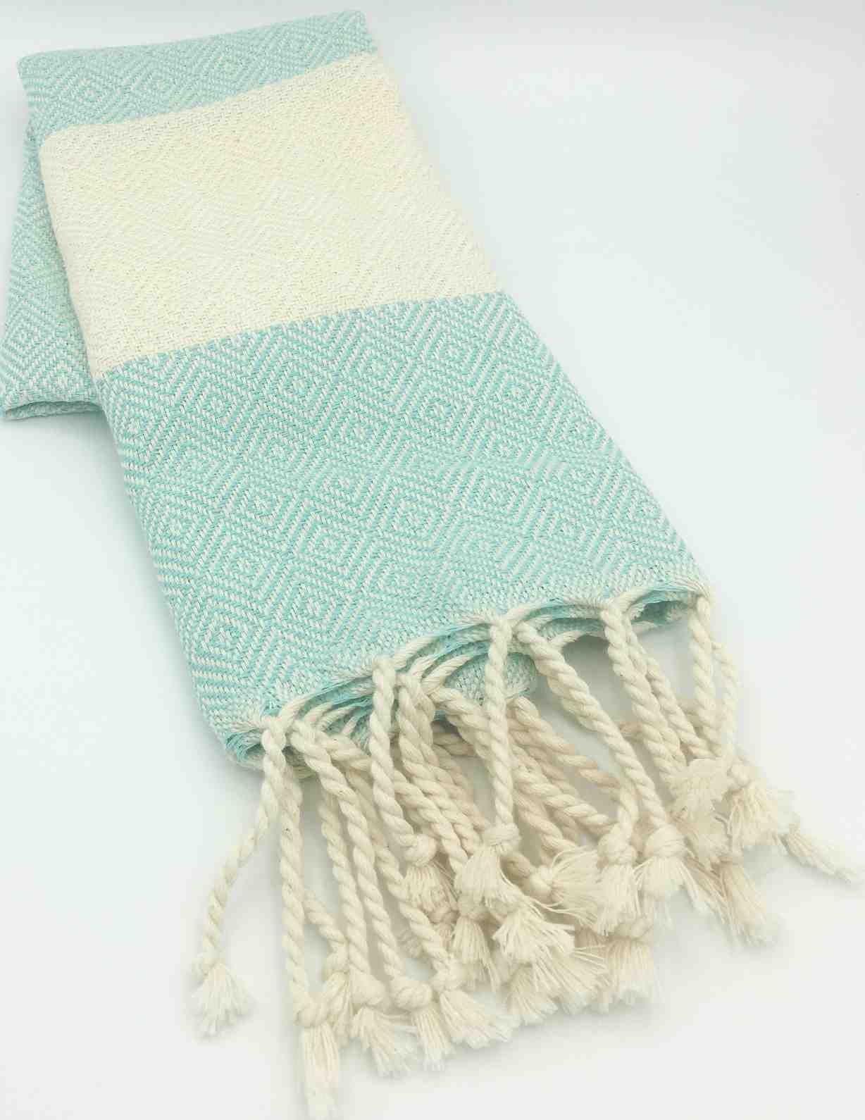 Aqua diamond hand towel