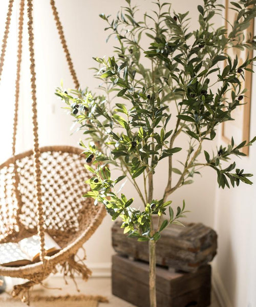 Artificial Silk Faux Olive Tree in Pot – alternate product view