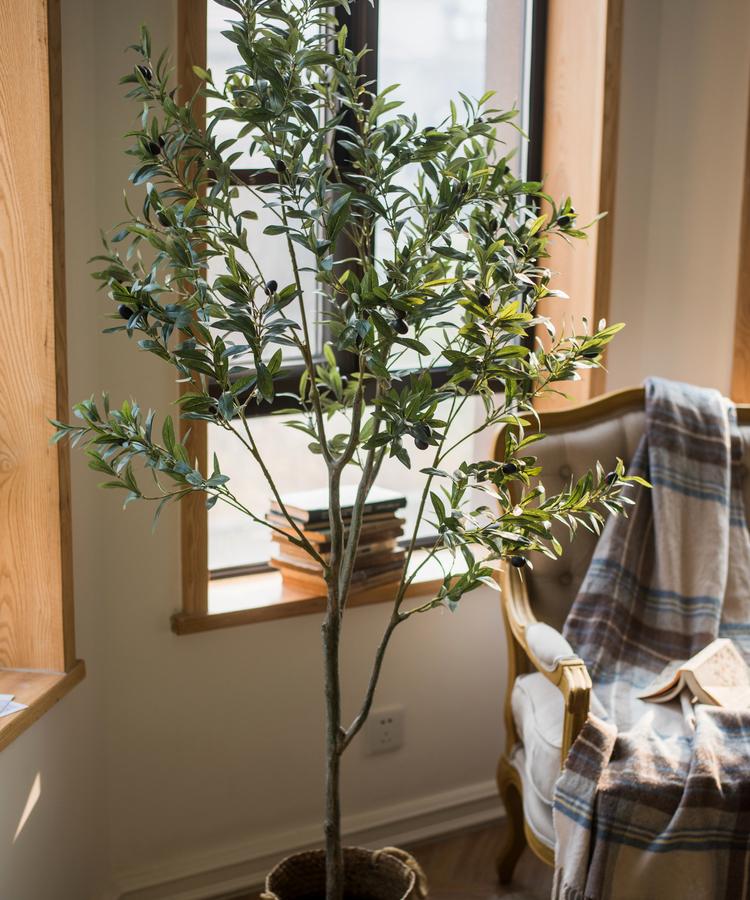 Artificial Silk Faux Olive Tree in Pot – alternate product view