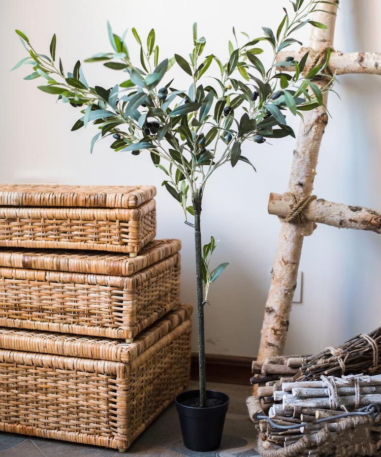 Artificial Silk Faux Olive Tree in Pot – alternate product view