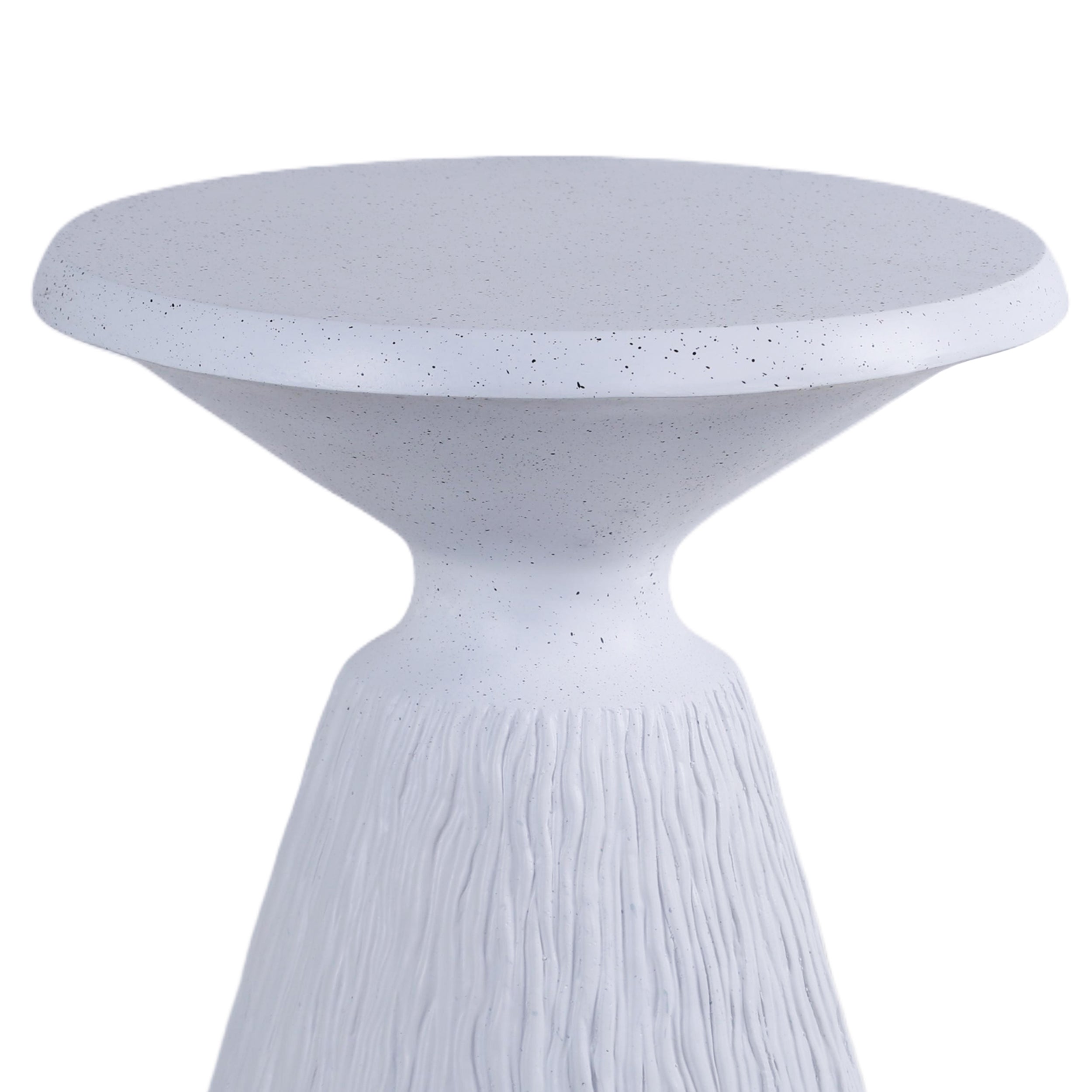 Modern Cement-Look Outdoor End Table