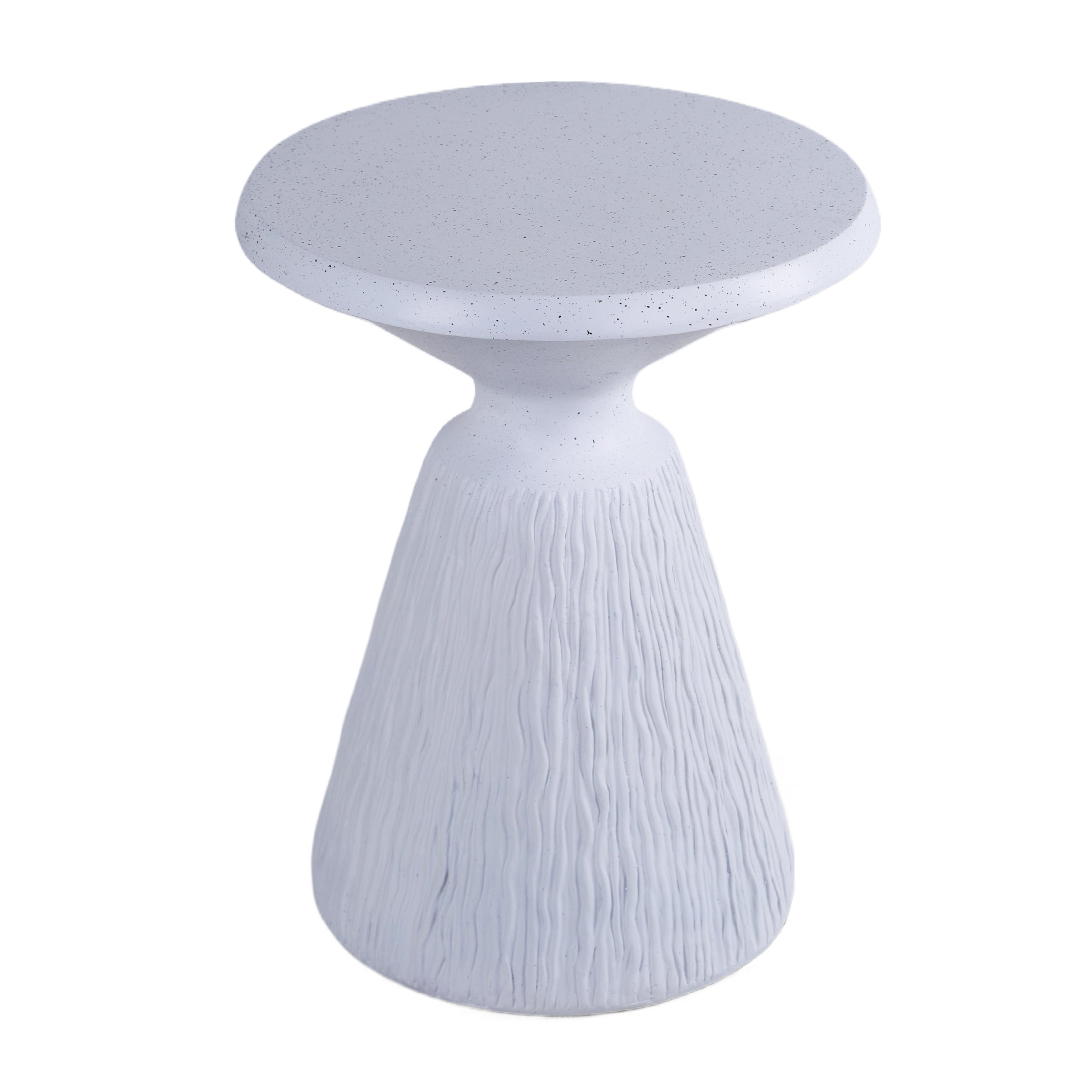 Modern Cement-Look Outdoor End Table