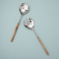 Hammered silver-tone serving utensil set