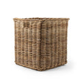 Square Kubu rattan storage baskets for shelves and cubbies