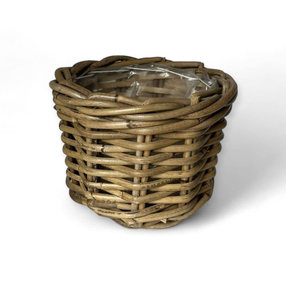 Rattan Planter Basket with Plastic Liner