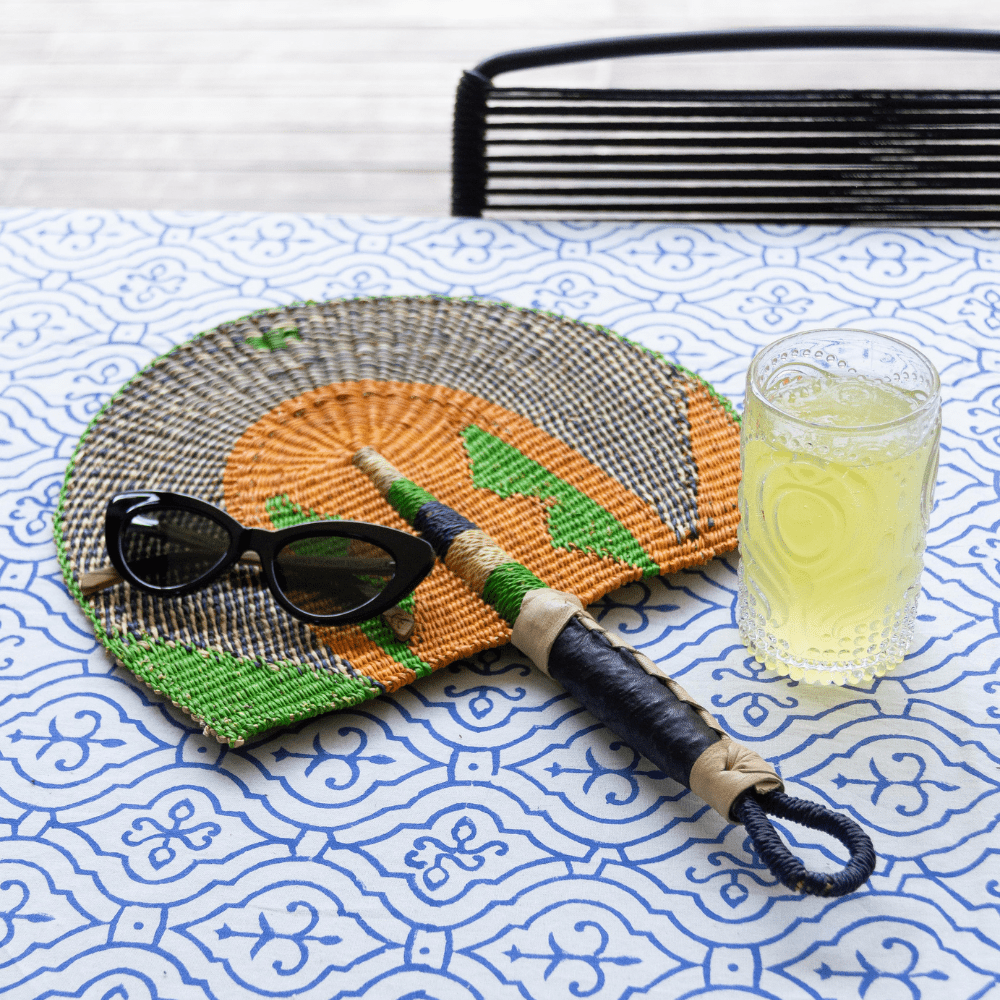 Handwoven Bolga Fan from Ghana