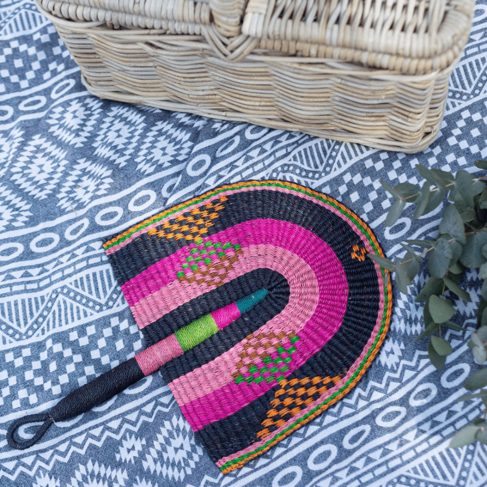Handwoven Bolga Fan from Ghana