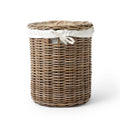 Rattan laundry basket with lid and removable inner bag