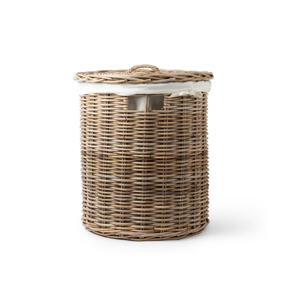 Rattan Laundry Basket with Lid + Inner Bag