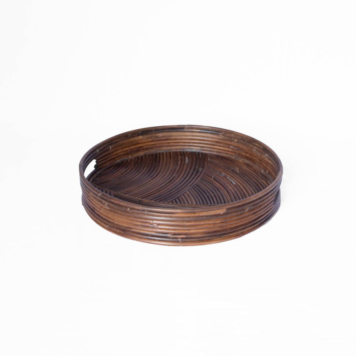 Dark Bamboo Round Tray