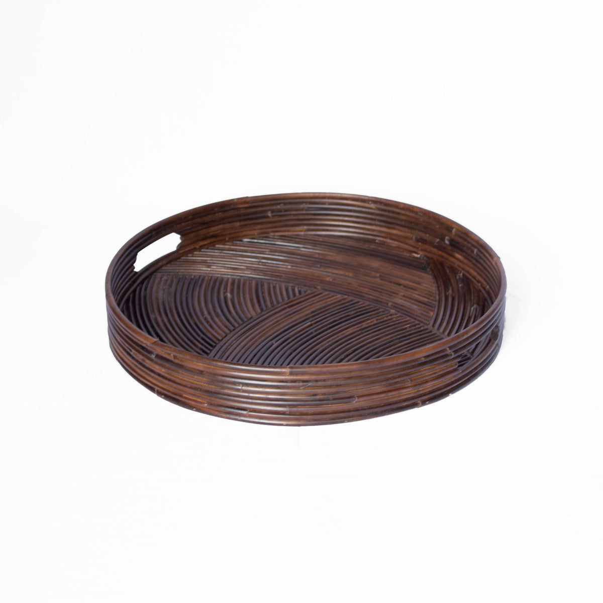 Dark Bamboo Round Tray