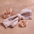 Juna set of four mouth-blown glass napkin rings