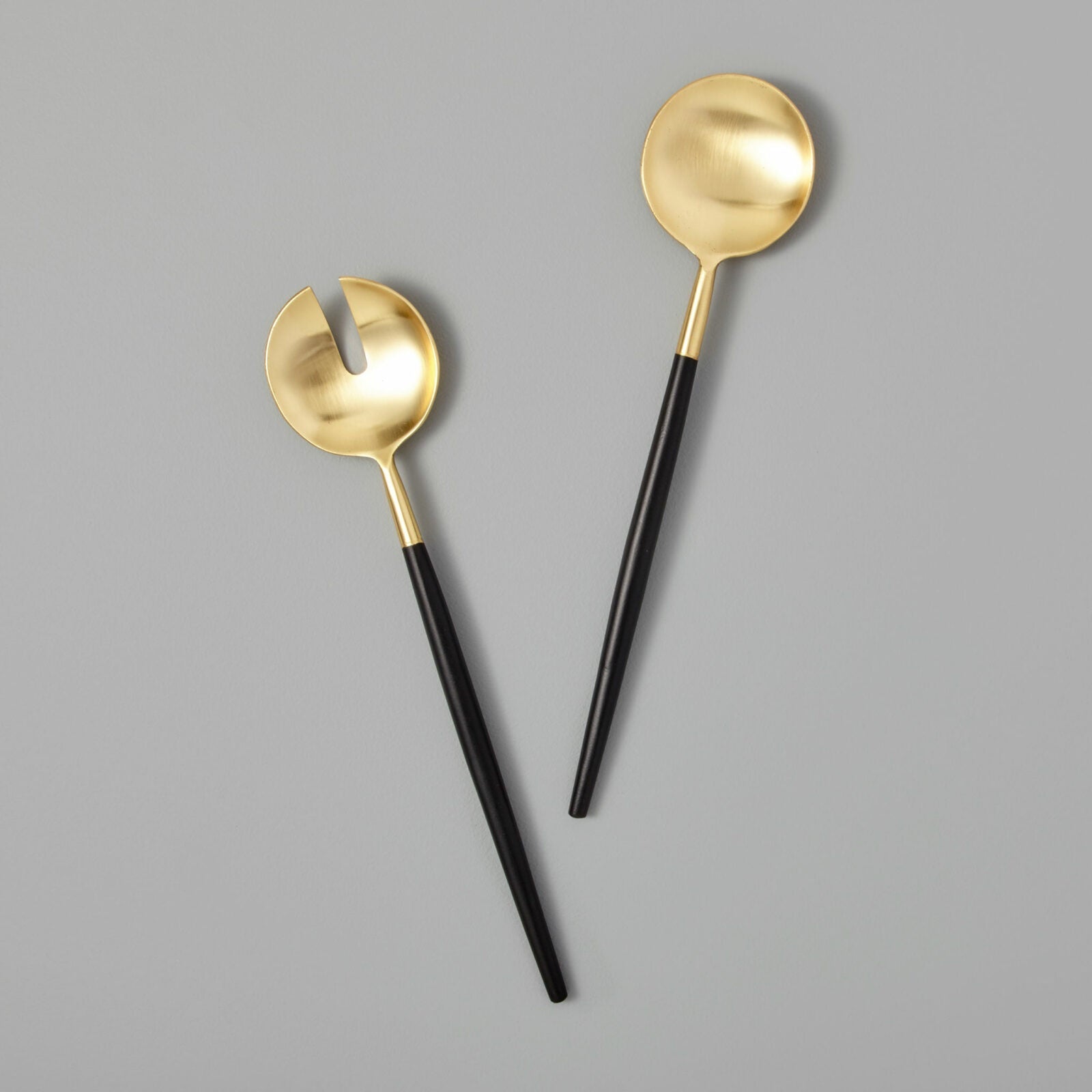 Black and gold serving utensil set