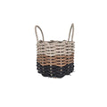 Black, brown and tan ombre rope basket